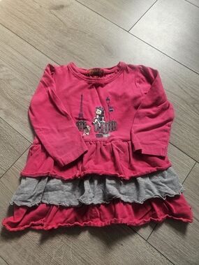 Kids' Pink Layered Peplum Top -